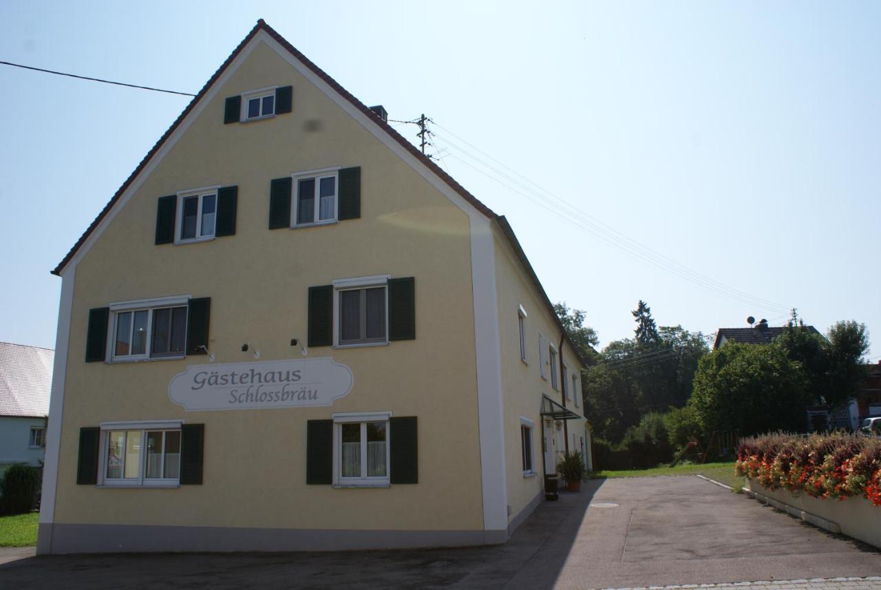 Hotel Gästehaus Schlossbräu Ichenhausen Exterior foto